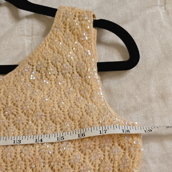 Jery Jo Elegant Vintage Hand Beaded Beige Wool Women's Cardigan 2 Pieces - Picture 11 of 16